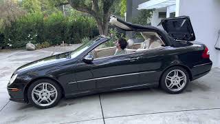 2004 Mercedes Benz CLK500 Convertible Top Operation  Fabric Tucking Under Rear Window Quick Fix [upl. by Allisurd]