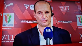 ALLEGRI saluta post Atalanta Juve 01 finale Coppa ItaliaquotBisogna tornare a vincere lo scudettoquot [upl. by Francis]