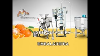 Despolpadeira de Frutas industrial e Embaladeira Automática de Polpa de Frutas  Teste com Mexerica [upl. by Manbahs]