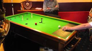 Guernsey Bar Billiards Singles KO SemiFinal 2013  Match 1  Game 1 [upl. by Hamburger38]