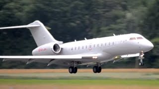 Bombardier BD700 Tailwind landing HD [upl. by Yrram]