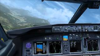 Landing the iFly 737NG in Bhutan FSX [upl. by Hussey]