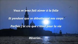 Hervé Vilard Rêveries paroles de la chanson [upl. by Asirral]