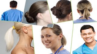 5 Trendy Hairstyles for Nurses  Hairstyles For Health Care Workers  Nursing Videos [upl. by Abad644]