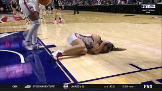 Ducharmes Head Hit By OWN TEAMMATE Edwards REAGGRAVATES Concussion Injury  9 UConn Huskies [upl. by Siberson]