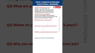 5 Most Common Interview Questions and Answers [upl. by Gaston95]