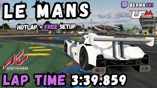 DUQUEINE D08 LMP3  LE MANS 339859  HOTLAP  FREE SETUP  AC [upl. by Bez]