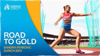 Discus BRILLIANCE and NEW CR  Road to Gold Sandra Perkovic  discus Zurich 2014 [upl. by Atikam]