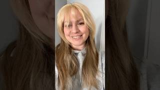 Let’s see if I can make over these super blonde fake bangs hairdye sabrinacarpentertour fakebangs [upl. by Enitnemelc625]