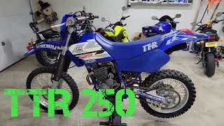 1999 Yamaha TTR 250 Comparison VS Honda XR 250R enduro info [upl. by Belloir500]