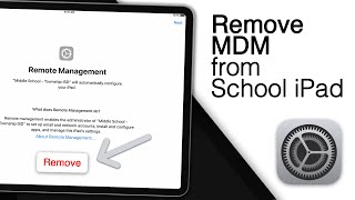 How To Remove MDM Management From School iPad 2024 [upl. by Yrad]