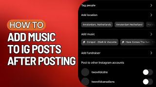 How To Add Song To Instagram Post After Posting It FULL GUIDE [upl. by Ennaeilsel]