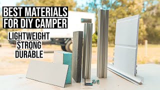 DIY CAMPER BEST MODERN CONSTRUCTION MATERIALS  Van Build Bus Conversion Caravan RV Motorhome [upl. by Aidualc]