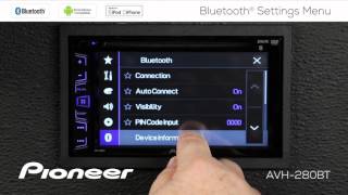 How To  AVH280BT  Bluetooth Settings Menu [upl. by Accisej]