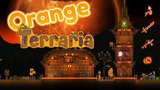 Terraria but with just Orange weapons  Part 2 You need to try the Palladium Weapons [upl. by Haggar]