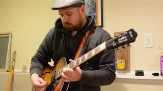 GROTE Jazz Electric Guitar HollowBody Jam with a Wah Pedal [upl. by Arutnev]