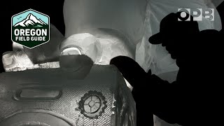 How an ice carving world champion makes twostory sculptures  Oregon Field Guide [upl. by Chouest]