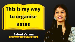 I used these online sources to organize my notes  Saloni Verma  UPSC 2020 [upl. by Nedrob]