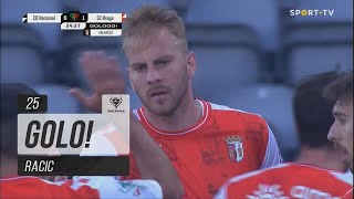 Goal  Golo Racic CD Nacional 01 SC Braga Taça de Portugal 2223 [upl. by Schoenberg936]