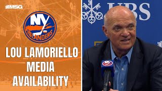 New York Islanders President amp General Manager Lou Lamoriello Media Availablity  New York Islanders [upl. by Rebmit]