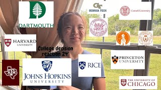 COLLEGE DECISION REACTIONS 2024  ivies and more [upl. by Netsrak]