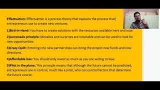 Effectuation theory of entrepreneurship  Principles of Effectuation theory  Leadership [upl. by Astra717]