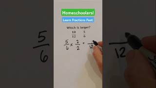 Comparing Fractions the Easy Way  Quick Tips homeschool maths shorts [upl. by Rayle183]