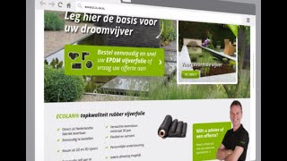 Eenvoudig EPDM vijverfolie bestellen of uw offerte wwwecolannl [upl. by Nosduh906]