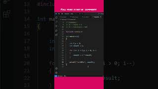 Calculate Factorial with For Loop clanguage programming codinginc cprogramming factorial [upl. by Ellwood]