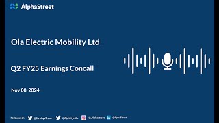 Ola Electric Mobility Ltd Q2 FY202425 Earnings Conference Call [upl. by Wolram]