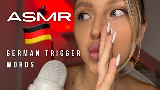 ASMR  German 🇩🇪 trigger words whispering and hands movements [upl. by Jackelyn]