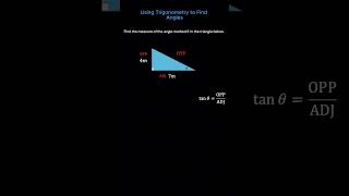 Using Trigonometry to Find Angles learning maths goldenmath trigonometry trending viralvideo [upl. by Alius887]