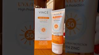 Vince sunblock is the best😍💖✨ UVAUVB high protection viralshort trending fyp sunblockcream [upl. by Mcconaghy]