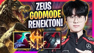 ZEUS LITERALLY GOD MODE WITH RENEKTON  T1 Zeus Plays Renekton TOP vs Jax  Season 2024 [upl. by Samled949]