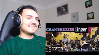 LINGERCranberriesCOVER By Family Band FRANZ Rhythm Reaction [upl. by Suoinuj304]