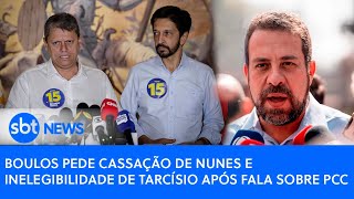 Boulos pede cassação de Nunes e inelegibilidade de Tarcísio após fala sobre PCC  SBT News [upl. by Rustice]