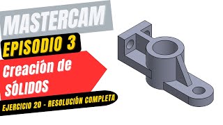 Tutorial Mastercam  Ep3  Ejercicio 20  FP [upl. by Zeta]