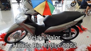 NOVA HONDA BIZ 110I PREÇO À VISTA [upl. by Leeann]