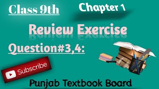 Class 9th Review Exercise Chapter 1 Science Group Punjab Textbook Board📘📚 [upl. by Nairahcaz]