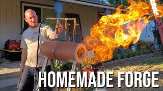 HOMEMADE BLACKSMITHING Building a Forge from Bare Materials [upl. by Neirb]