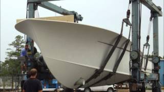 Spencer Yachts hull 172 move to wanchese [upl. by Vadnee]