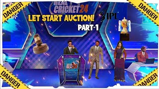 🛑RCPL Auction🔥 Part 1  Real Cricket 24  auction Aajou Sabhi Guys🤟 [upl. by Anilad803]