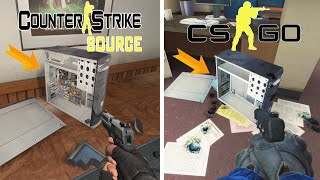 CSS vs CSGO  Details And Physics Comparison [upl. by Amelina]