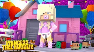 Minecraft PRINCESS BABY KAYLA GETS A PINK TREE HOUSEw LITTLE LEAH amp LITTLE DONNY [upl. by Diahann]