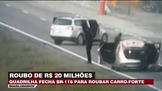 Carroforte é roubado e explodido em rodovia de SP [upl. by Royo600]