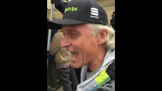 Oleg Tinkov celebrates as Peter Sagan wins stage 2 of the Tour de France [upl. by Torp287]