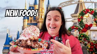 NEW CHRISTMAS FOOD IN MAGIC KINGDOM Walt Disney World [upl. by Swigart]