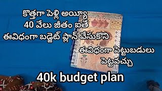 40k budget plan in Teluguinvestment plan in Telugu [upl. by Yeclehc]