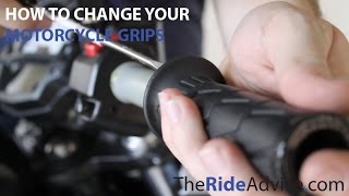 How to Change your Motorcycle Grips  Remove Motorcycle Grips  Install New Motorcycle Grips [upl. by Chucho]