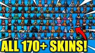 EVERY SKIN IN ALL OF FORTNITE All 170 Fortnite Skins SHOWCASED [upl. by Hoy]